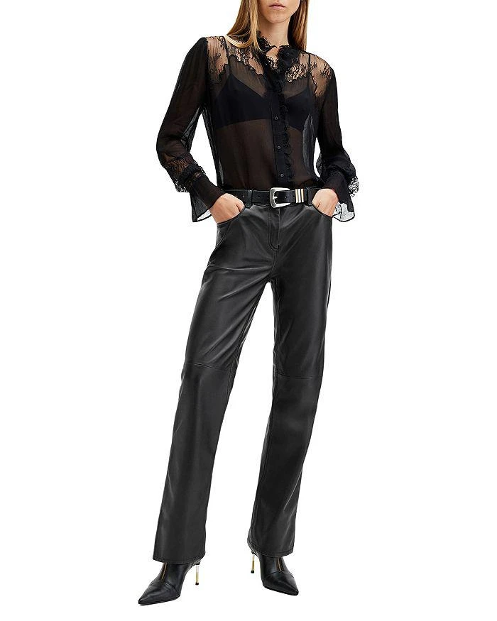 ALL SAINTS Saige Lea Leather Pants 6
