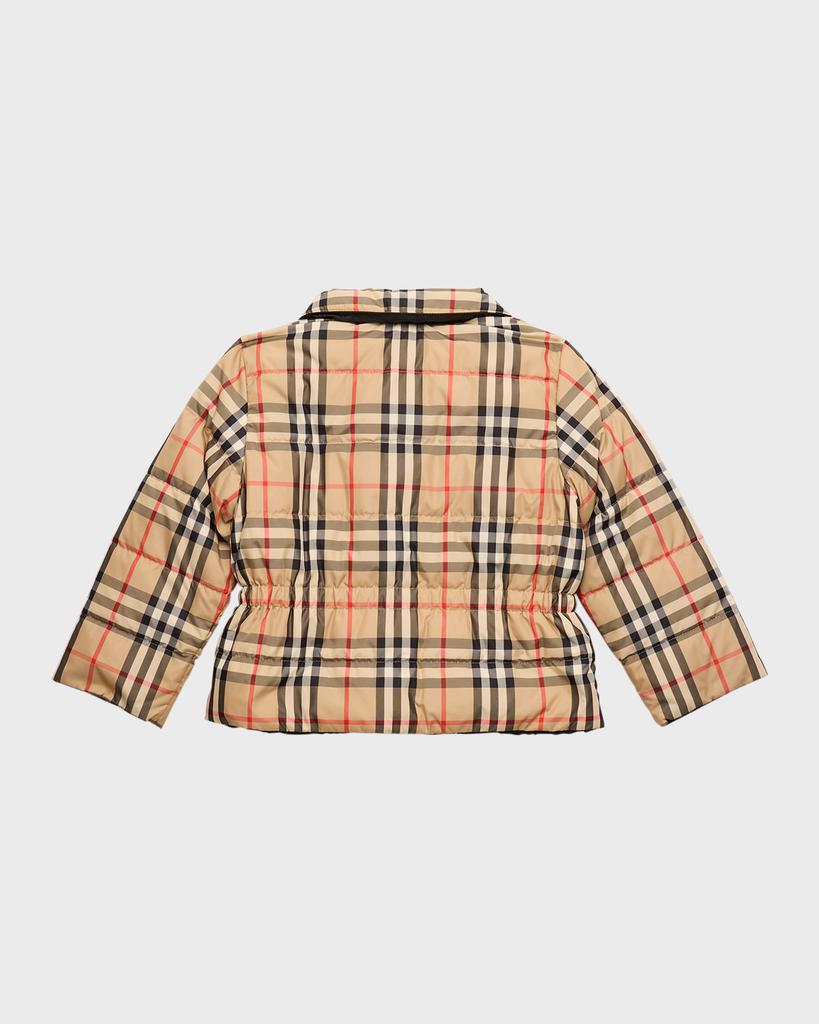 Burberry Girl's Check-Print Puffer Jacket, Size 12M-2