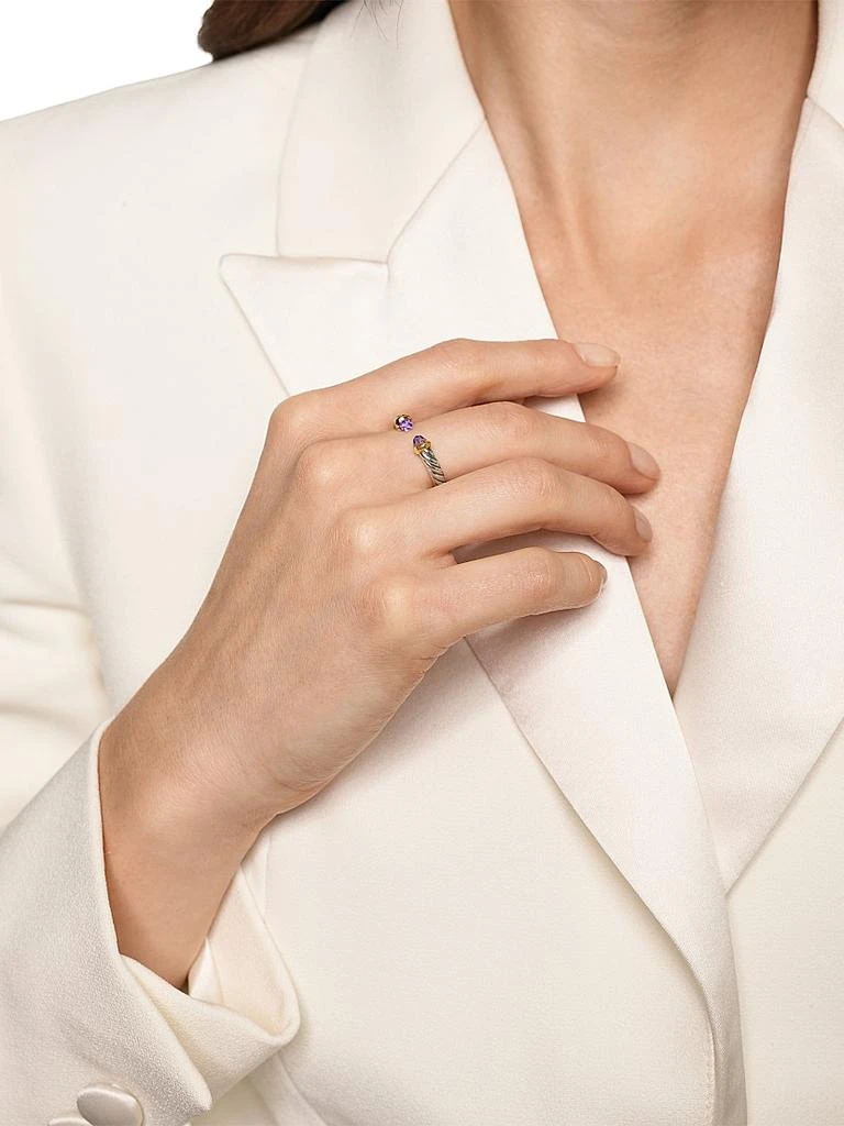 David Yurman Petite Cable Open Ring in Sterling Silver 2