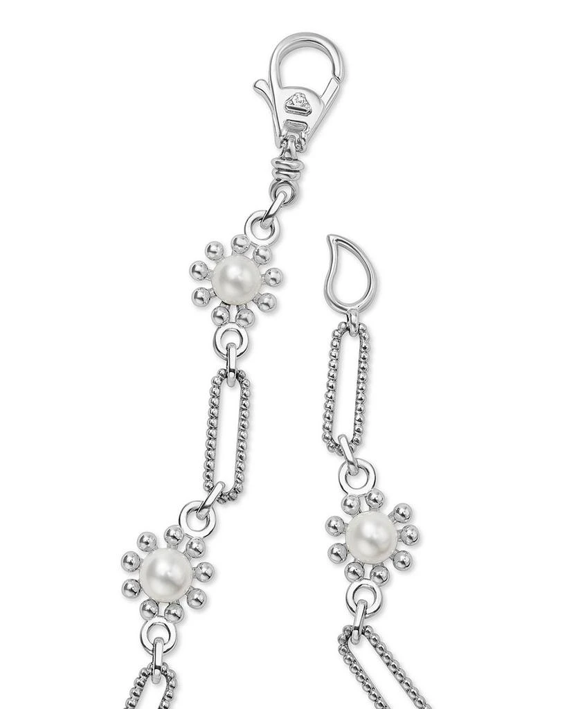 LAGOS Sterling Silver Luna Cultured Pearl Fleur Link Necklace, 18" 4