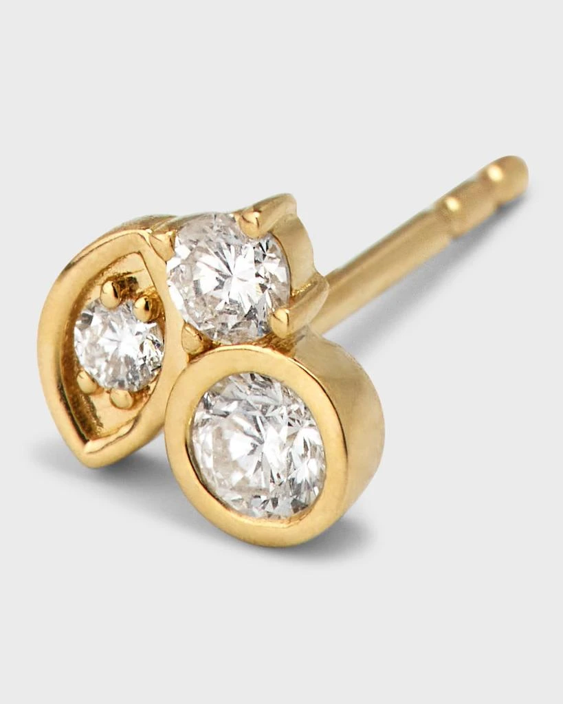 Sydney Evan 14K Yellow Gold Marquis Diamond Cluster Stud Earring, Single 3