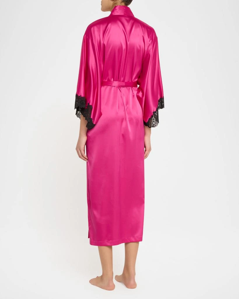 Natori Peony Glamour Lace-Trim Robe 3