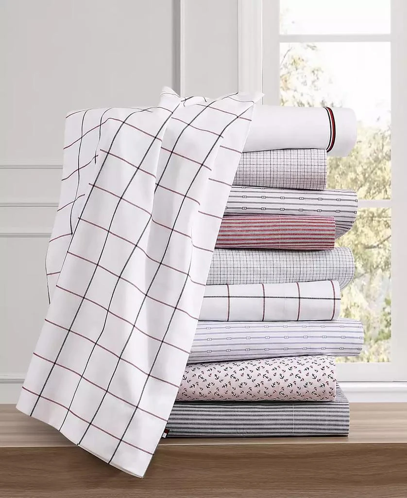 Tommy Hilfiger Printed 200-Thread Count Cotton Percale 4-Pc. Sheet Set 9