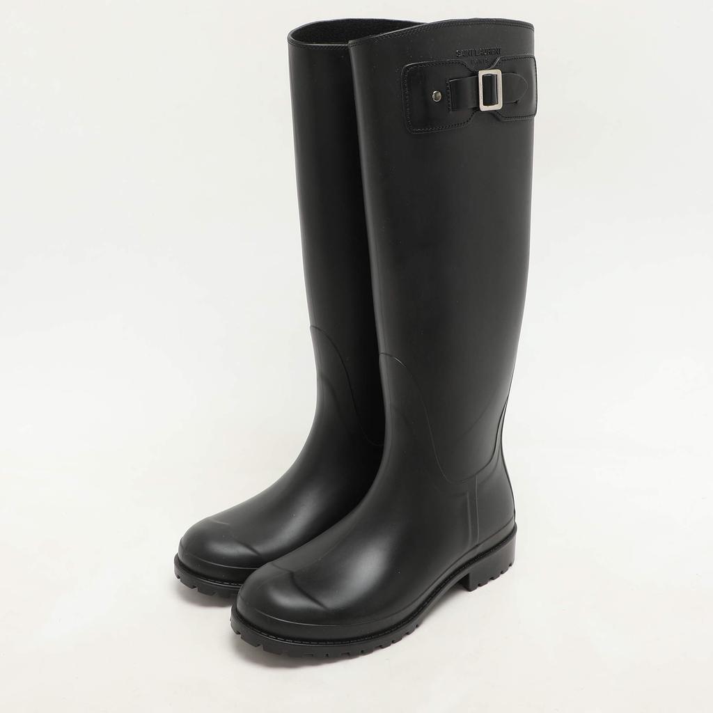 Yves Saint Laurent Saint Laurent Black Rubber Wellington Rain Boots Size 36