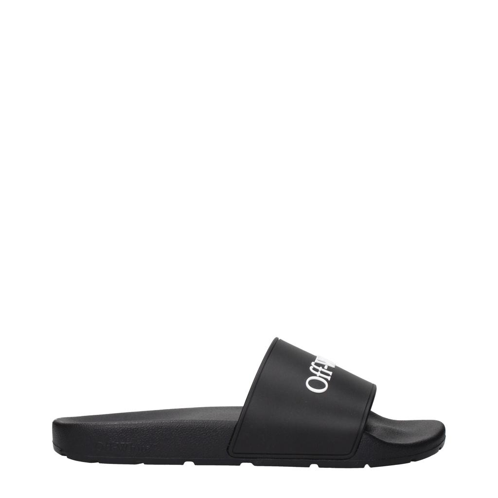 Off-White Off-White Black Cotton Slippers