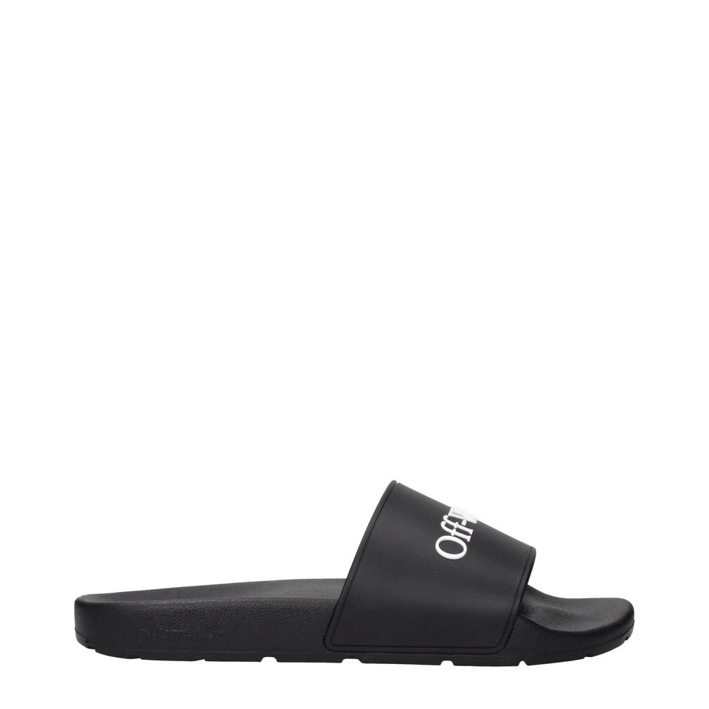 Off-White Off-White Black Cotton Slippers 1