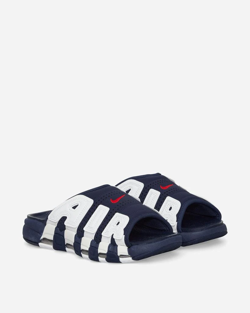 NIKE Air More Uptempo Slides Midnight Navy / University Red 2