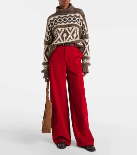 Brunello Cucinelli Wool jacquard turtleneck sweater 2