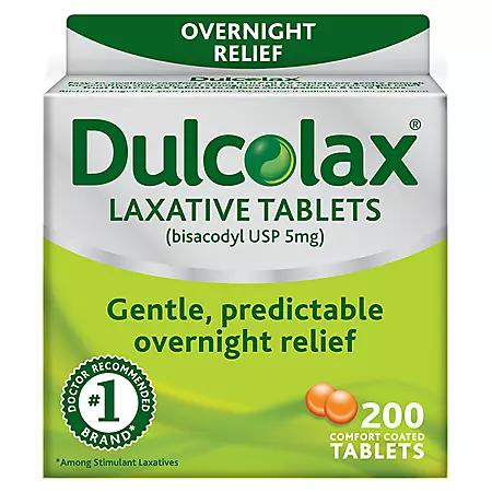 Dulcolax Dulcolax Comfort-Coated Laxative Tablets, 200 ct.