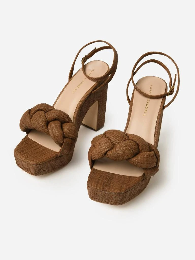 Loeffler Randall Women's Fae Platform Sandal In Brown Straw 1