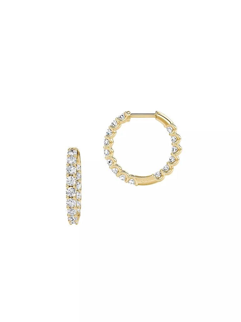 VRAI Huggie Hoops 14K Gold & 1.50 TCW Lab-Grown Diamond Full Eternity Hoop Earrings 3