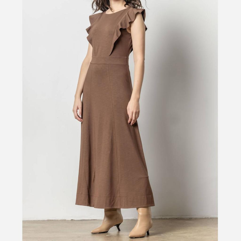 Lilla P Lilla P - Flounce Trim Maxi Dress