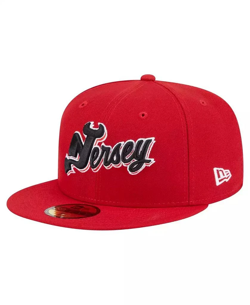 New Era Men's Red New Jersey Devils Deceptor 59FIFTY Fitted Hat 3