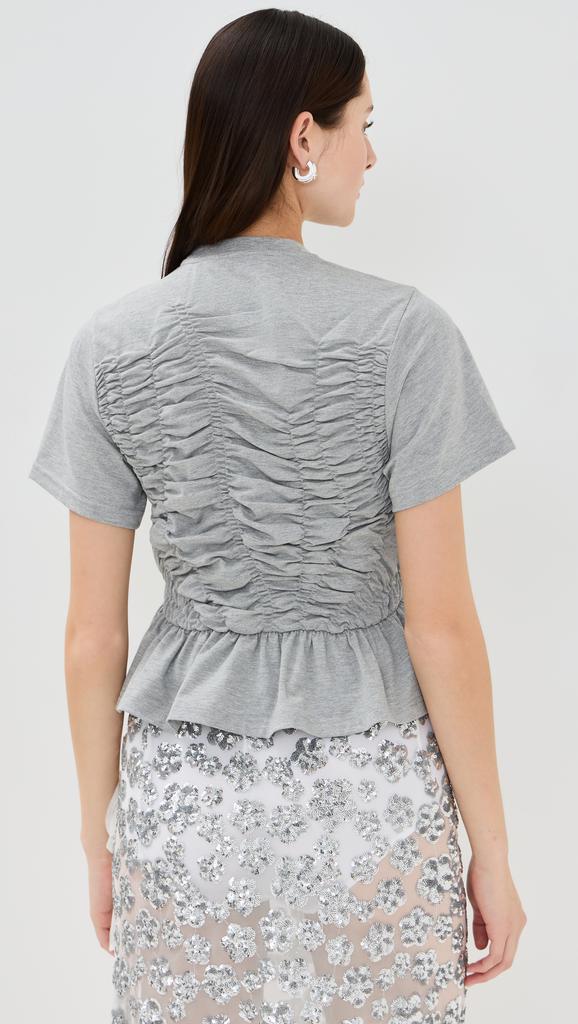 CECILIE BAHNSEN Ace Top Jersey Grey Melange