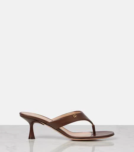 Gianvito Rossi Ascent 55 leather thong sandals 4