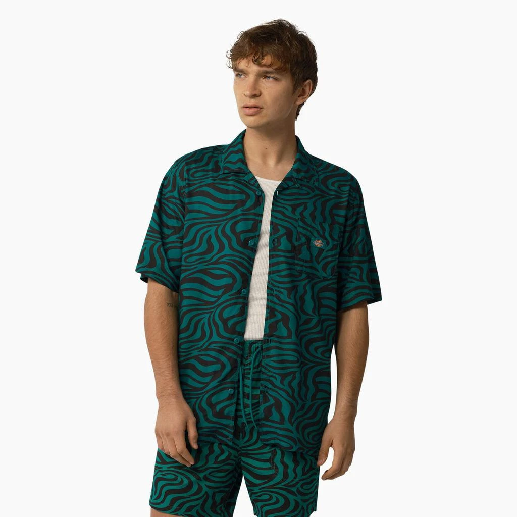 DICKIES Zebra Print Button-Up Shirt 3