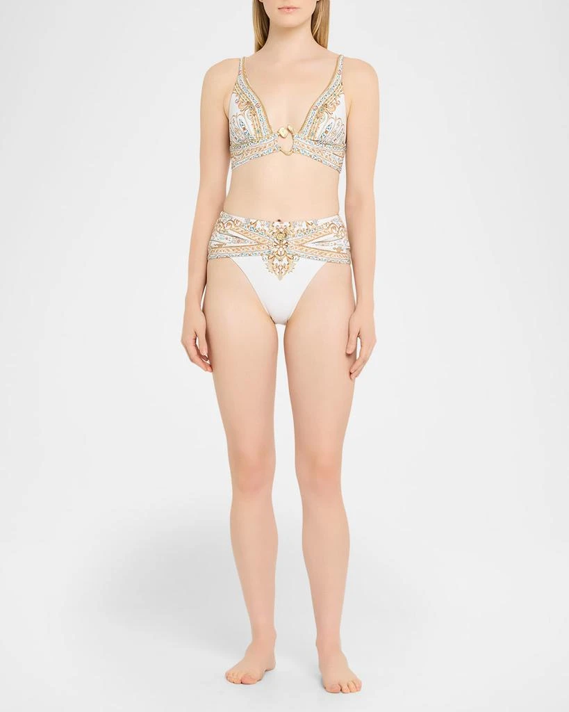 Camilla Ottoman Dynasty High Triangle Bikini Top with Front Trim 2