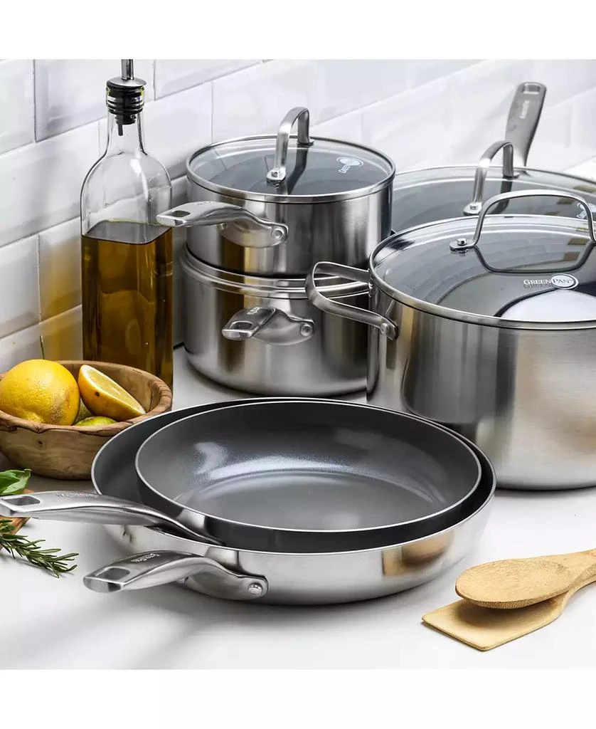 Greenpan Chatham Stainless Ceramic Nonstick 12-Pc. Cookware Set 2