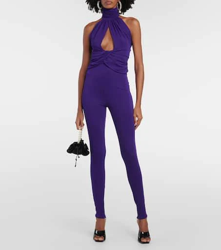 Magda Butrym Gathered halterneck jersey jumpsuit 2