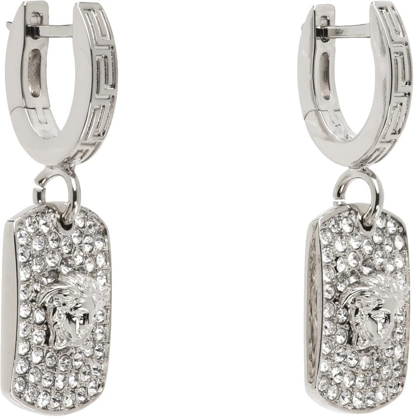 Versace Silver Medusa Hoop Earrings 2