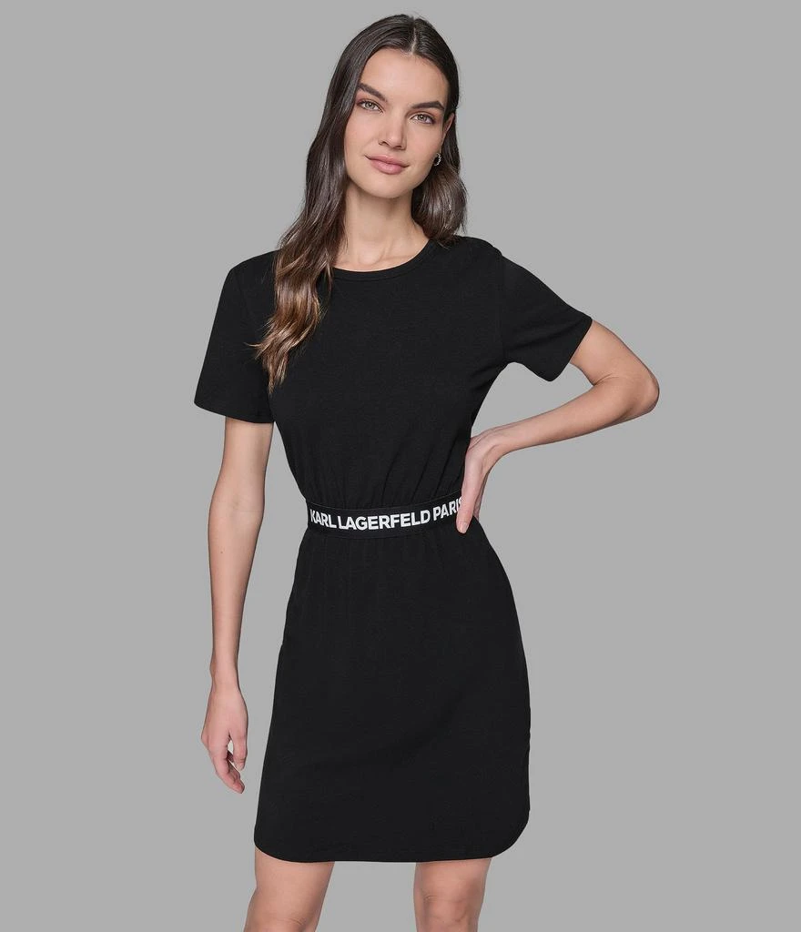 Karl Lagerfeld Paris LOGO WAIST T-SHIRT DRESS 4