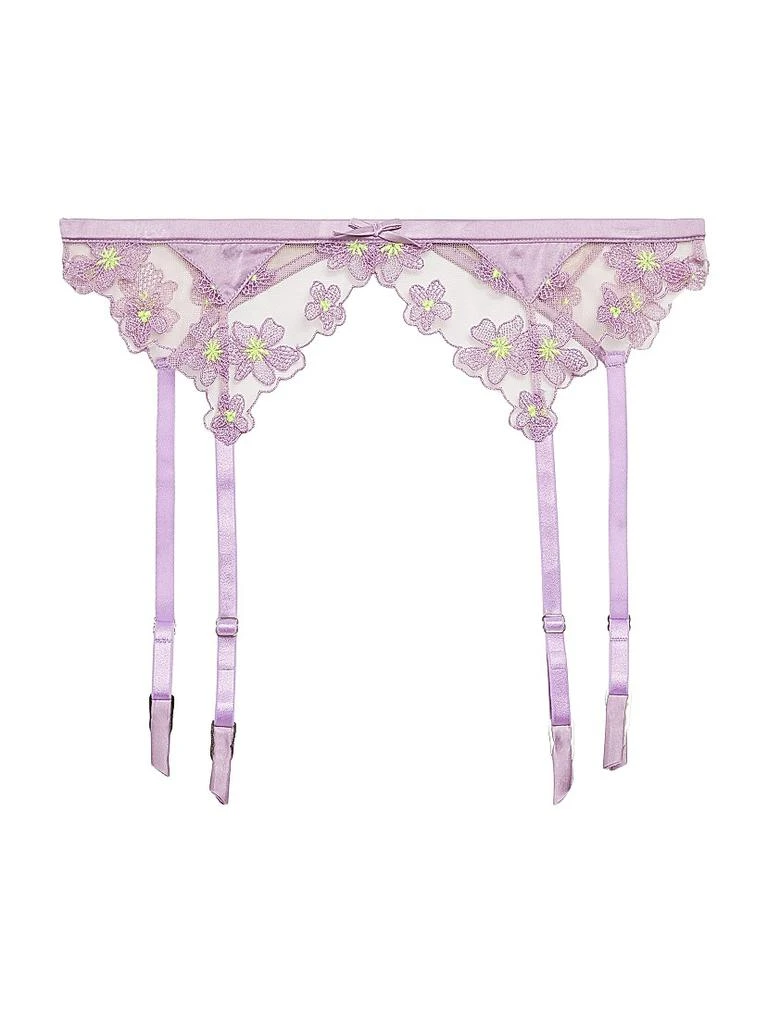 Fleur du Mal Petal Embroidery Garter