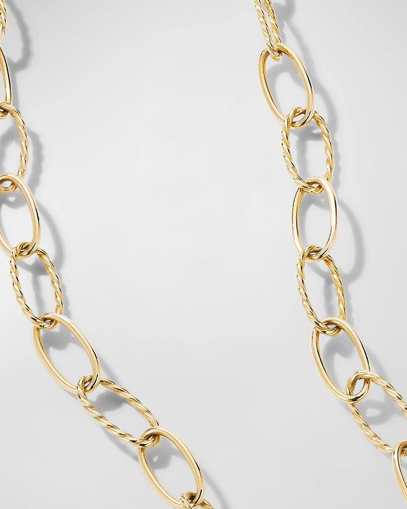 David Yurman Elongated Oval Link Necklace in 18K Gold, 6mm, 32"L 3