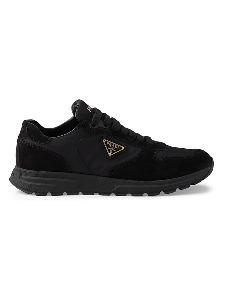 Prada Prada Logo Plaque Lace-Up Sneakers - Casual Shoes