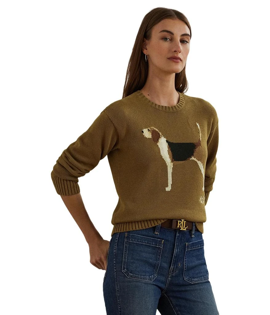 Ralph Lauren Intarsia-Knit Beagle Cotton Sweater 1