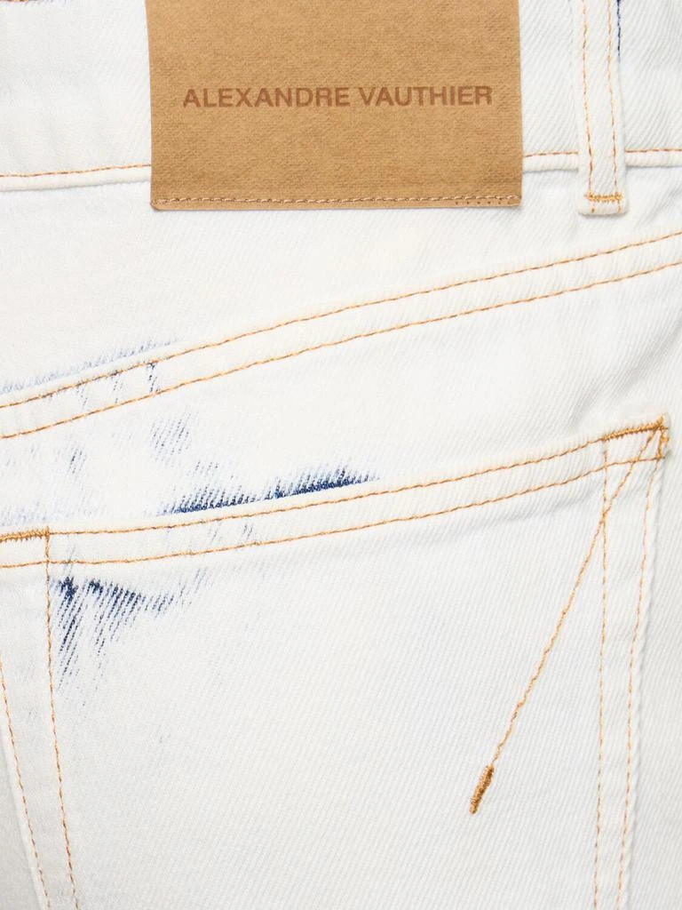 Alexandre Vauthier Mid Rise Denim Straight Jeans 3