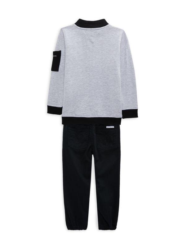 Calvin Klein Little Boy’s 2-Piece Sweatshirt & Joggers Set