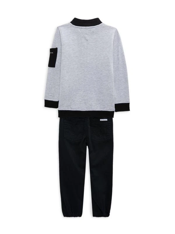 Calvin Klein Little Boy’s 2-Piece Sweatshirt & Joggers Set 2