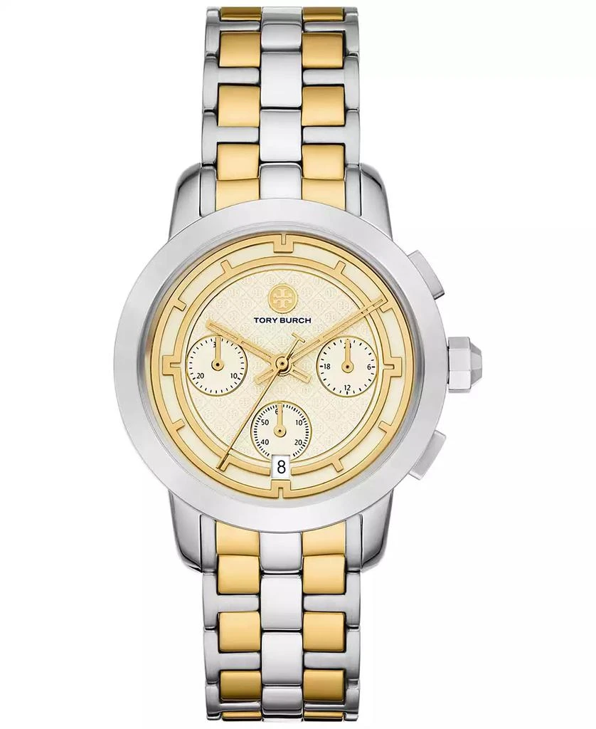 Tory Burch Women's Chronograph Two-Tone Stainless Steel Bracelet Watch 37mm 1