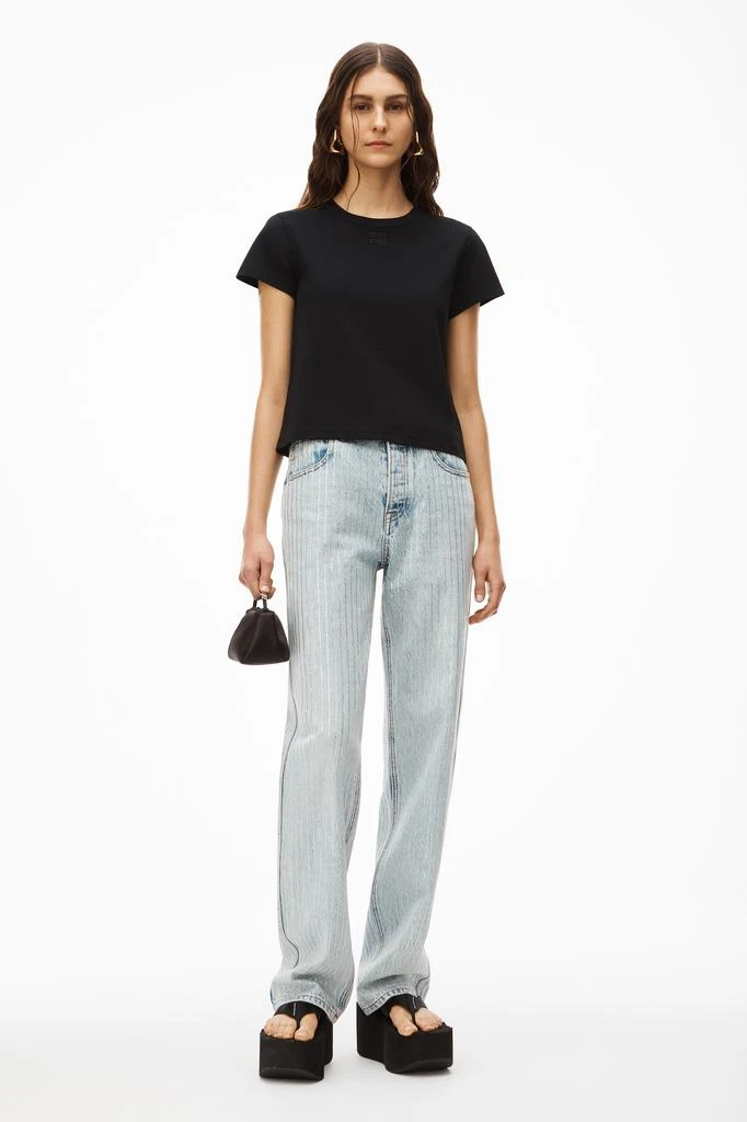 Alexander Wang PUFF LOGO SHRUNKEN TEE IN COTTON JERSEY 7
