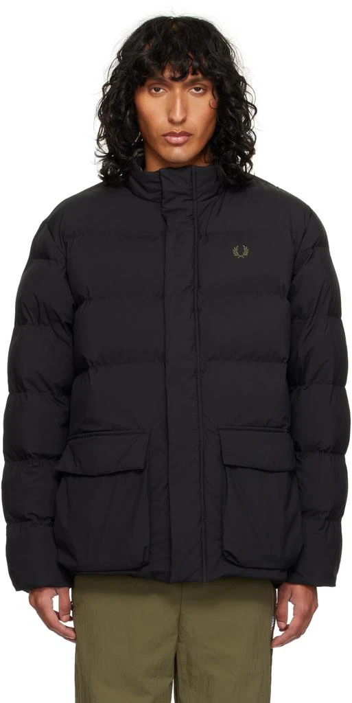 Fred Perry Black Padded Pocket Detail Jacket 1