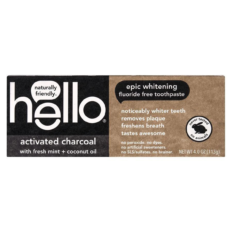 Hello Activated Charcoal Whitening Fluoride Free Toothpaste 5