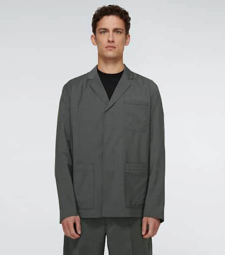Prada Single-breasted wool poplin jacket 3