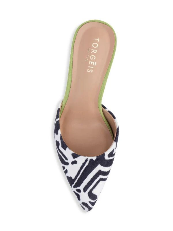 Torgeis Piper Zebra-Print Heel Mules 5
