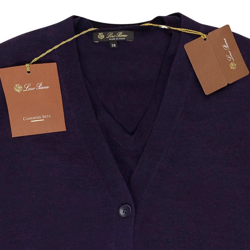 Loro Piana CASHMERE SET DARK PURPLE CARDIGAN 4