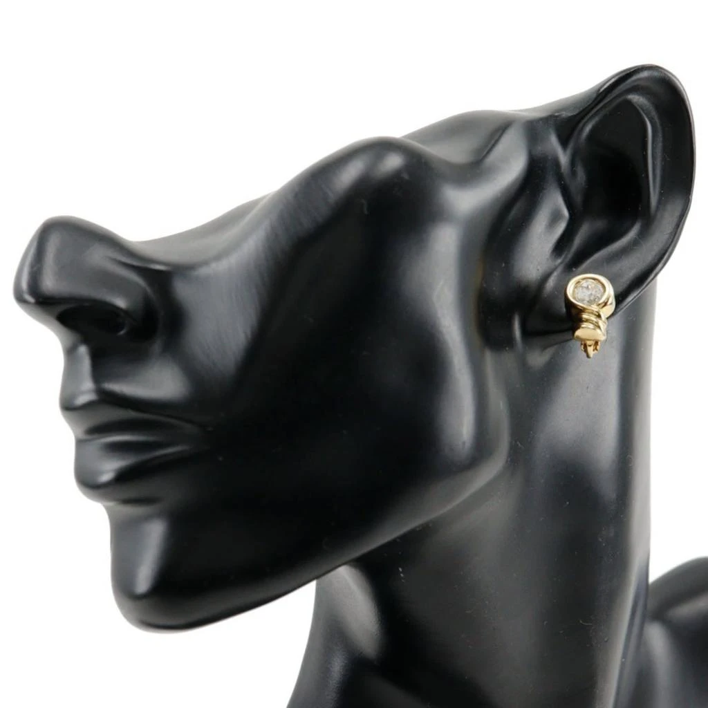 Dior gold Plating Rhinestone Clip Earrings (Pre-Owned) 2