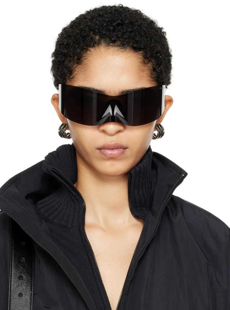 Balenciaga SSENSE Exclusive Black Avant Premier Panther Mask Sunglasses 4