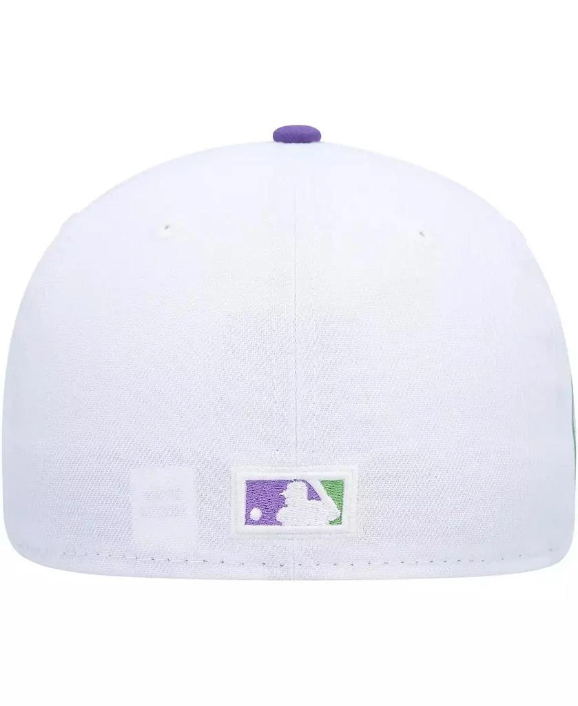 New Era Men's White Brooklyn Dodgers Side Patch 59FIFTY Fitted Hat 4