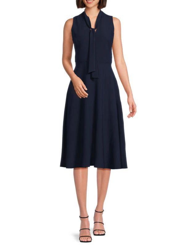 Black Halo Carolina Tie A Line Dress 1