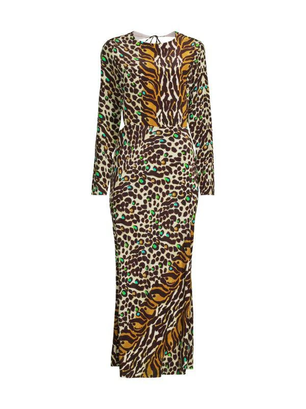 Adriana Iglesias Jodie Silk Chiffon Maxi Dress 3