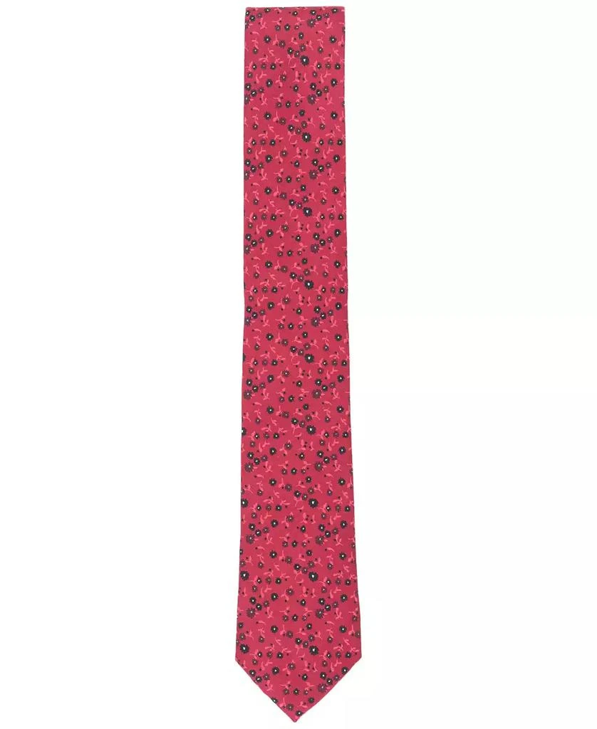 Bar III Men's White-Dot Floral Tie, Created for Macy's 2