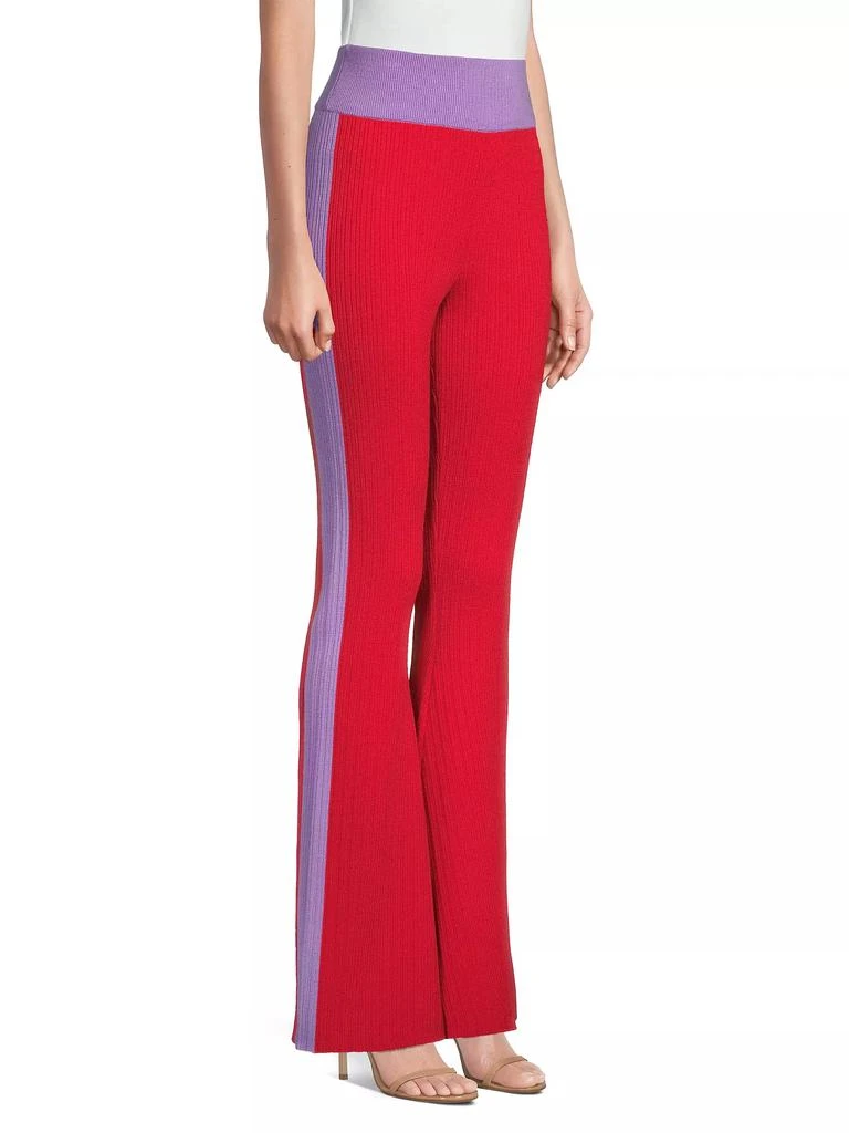 Victor Glemaud Flared Colorblocked Wool Pants 3