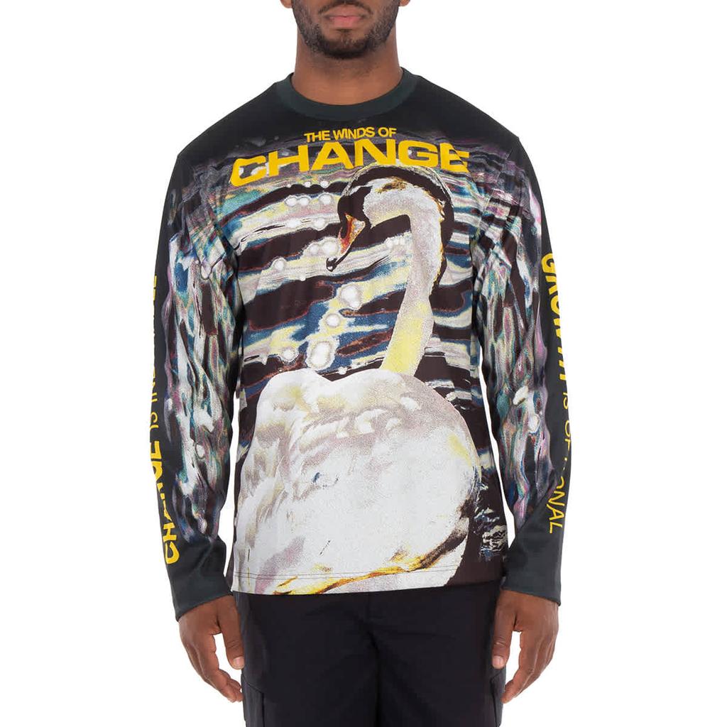 Burberry Swan-Print Long-Sleeved T-Shirt