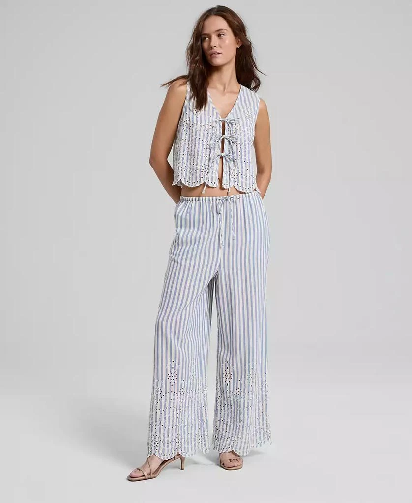 And Now This Petite Striped Eyelet Pants, Macy
s Exclusive