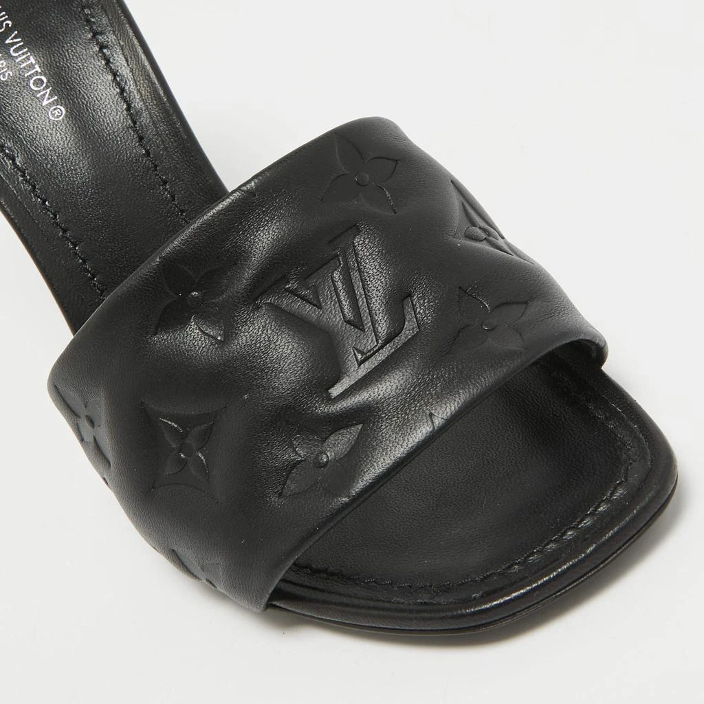 Louis Vuitton Louis Vuitton Black Leather Revival Slide Sandals Size 37 7
