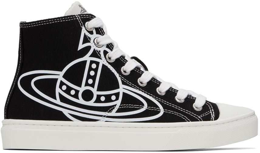 Vivienne Westwood Black Plimsoll High-Top Sneakers